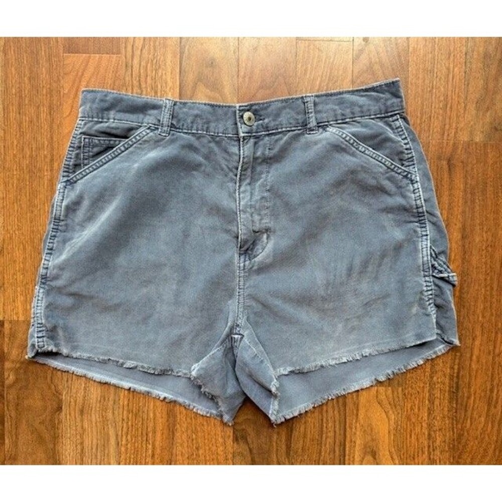 American Eagle Blue Corduroy Highest Rise 90s Boyfriend Short Size 12 (See Desc) - Picture 3 of 10